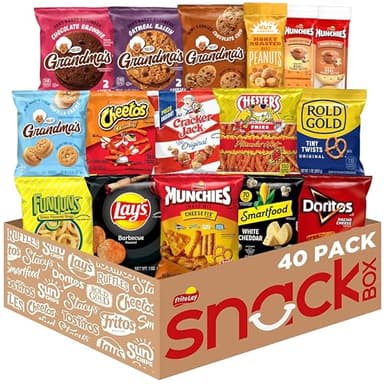 Frito-Lay Ultimate Snack Care Package, Variety Assortment of Chips, Cookies, Crackers & More, (Pack of 40) - Image 1