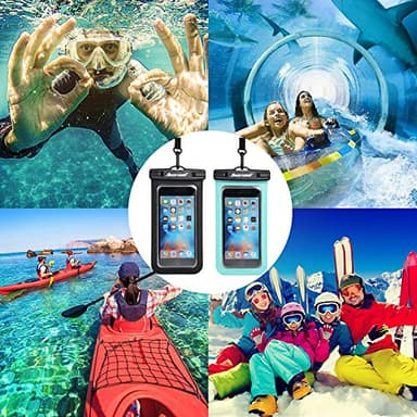 Hiearcool Waterproof Phone Pouch, Waterproof Phone Case for iPhone 17 16 15 14 13 Pro Max, IPX8 Cellphone Dry Bag Beach Cruise Ship Essentials 2Pack-8.3" - Image 7