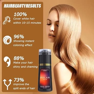 POLAR HAIR Dye Shampoo, Hair Care,Hair Care Instant Dye Shampoo (Black) - Image 3