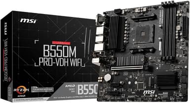 MSI B550M PRO-VDH WiFi ProSeries Motherboard (AMD Ryzen 5000, AM4, DDR4, PCIe 4.0, SATA 6Gb/s, M.2, USB 3.2 Gen 1, Wi-Fi, Bluetooth, D-SUB/HDMI/DP, Micro-ATX - Image 2