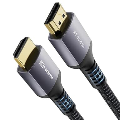 Stouchi 8K HDMI Cables 12FT, 48Gbps Ultra High Speed HDMI® Cable, HDMI to HDMI Cord 8K60Hz 4K120Hz 144Hz eARC Dolby SBTM HDR10 HDCP 2.2&2.3 Dolby Compatible for PS5, SoundBar, AVR, UHD TV - Image 1