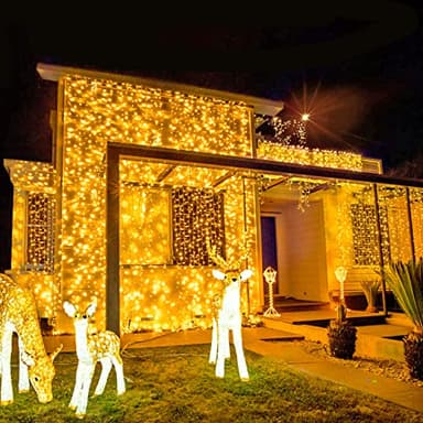 JMEXSUSS 168FT 600 LED Christmas Lights Outdoor Waterproof 8 Modes Warm White Christmas Tree Lights Plug in String Fairy Lights for Outside Indoor for Bedroom Wedding Party Holiday Xmas Decorations - Image 7