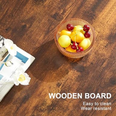 VECELO Wood Lift Top Coffee Table with Hidden Compartment and Storage Shelf for Living Room/Office Reception, Rising Tabletop, Brown - Image 6