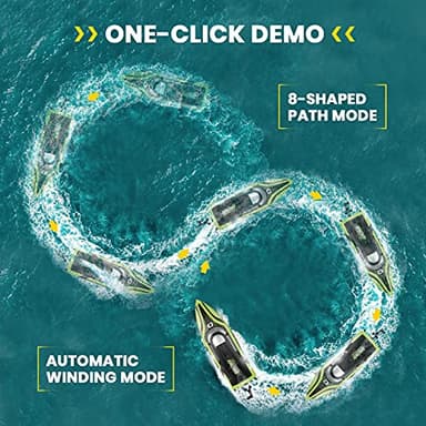 DEERC RC Boat with LED Light, 30+ Mins, Self Righting Remote Control Boat for Pools & Lakes, 20+ MPH, 2.4GHz Racing Boats, 2 Battery, Pool Toys for Kids, Radio Controlled Watercraft - Image 4