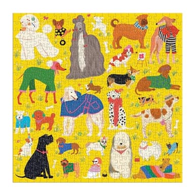 Galison Fashionable Dogs – 500 Piece Jigsaw Puzzle Featuring Vibrant Artwork of Well Dressed and Glamorous Dogs in All Shapes and Sizes - Image 2