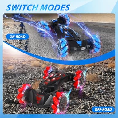 XAMIMM Remote Control Car, Gesture Sensing RC Stunt Car, 4WD Offroad for Rotating, 2.4 Ghz Remote Control and Hand Controlled Twist Cars,Transform RC Cars, Toy Presents for Boys and Girls Age 6-13 - Image 3
