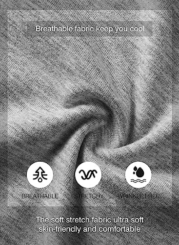 JMIERR Men's 3 Pack Cotton Hipster Hip Hop Longline Crewneck T-Shirt, Short Sleeve Gym Workout Athletic T Shirts for Men Pack,L, Black/Light Grey/Army Green - Image 5