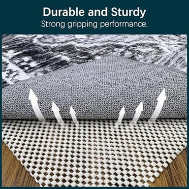 RUGSURE Rug Gripper Pad for Hardwood Floors & Tile Floor - Non Slip Area Rug Pads - Under Carpet Anti Skid Mat - Non Skid Rug Backing, 8x10 Ft - Image 3