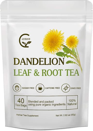 Organic Dandelion Leaf & Root Tea, Supports Kidney Function and Healthy Digestion, Caffeine Free, 40 Tea Bags - Image 2