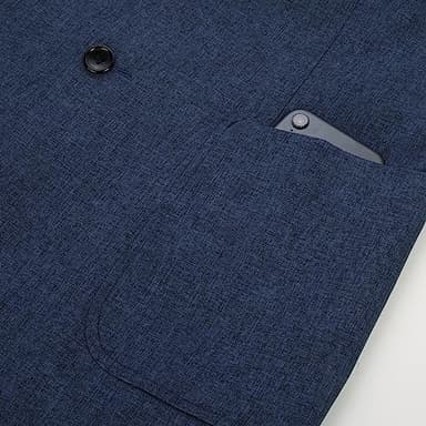 Mens Casual Sport Coats Two Button Suit Jacket with Pockets Lightweight Sport Coat Blazer Navy - Image 5