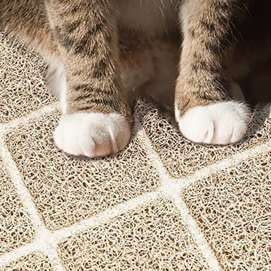 Niubya Premium Cat Litter Mat, 47" Long x 35" Wide, Non-Slip and Waterproof Design, Soft on Paws, Easy to Clean - Image 4