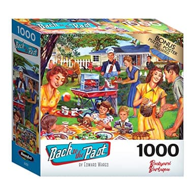 RoseArt - Back to The Past - Backyard BBQ - 1000 Piece Jigsaw Puzzle for Adults - Image 2