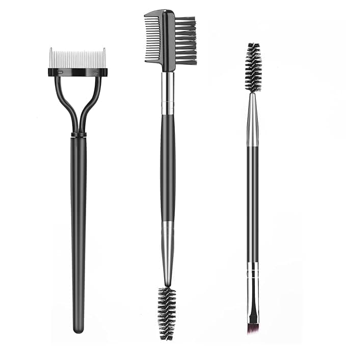 SWEET VIEW Eyebrow Brush Eyelash Separator Brow Comb & Lash Spoolie Professional Eye Makeup Tools (3 Pieces Set - Image 1