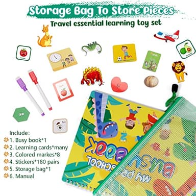 TFS TOP · FANS Montessori Toys for Toddler Busy Book: Preschool Learning Activities 3 4 5 Year Old Boys Girls Kids Gifts - Image 6