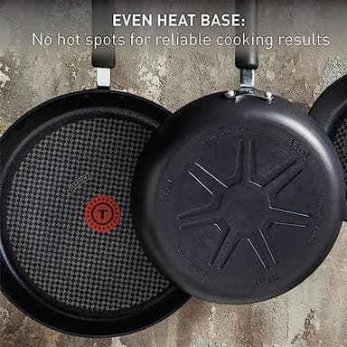 T-fal Ultimate Hard Anodized Non Stick Jumbo Cooker With Lid & Helper Handle 5 Quart, Oven Broiler Safe 400F, Lid Safe 350F, Cookware, Deep Frying Pan, Skillet, Pots and Pans, Dishwasher Safe, Grey - Image 6