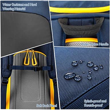 Unigear Ski Boot Bag, 50L Ski Boot Travel Backpack for Ski Helmet, Goggles, Gloves, Skis, Snowboard & Accessories (Blue) - Image 4