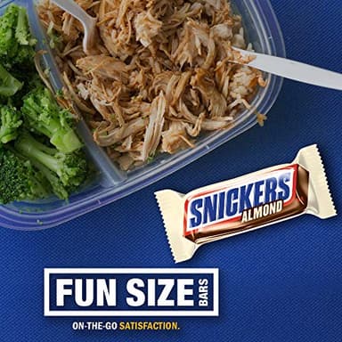 SNICKERS Fun Size Almond Milk Chocolate Candy Bars Bulk Pack, 10.23 oz Bag - Image 6