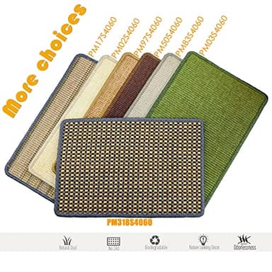 Pethave Cat Scratching Mat,23.6 x 15.7inch Sisal Cat Scratchers for Indoor Cats with Velcro Tapes,Stick on Floor Wall Cat Scratcher,Horizontal Cat Scratcher Protect Carpets and Sofas (Grid Style)… - Image 5