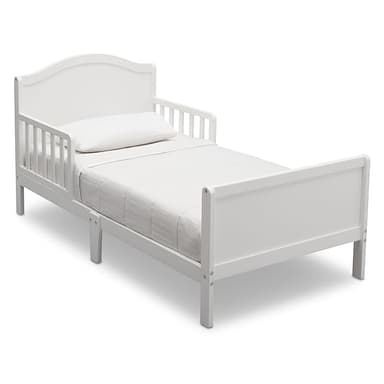 Delta Children Bennett Wood Toddler Bed - Greenguard Gold Certified, Bianca White - Image 1