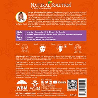 Natural Solution Soothing Radiance Silk Facial Mask With Lavender & Chamomile,Deep Pore Cleansing Face Mask,Instant Brightening and Hydrating - 10 PK - Image 8