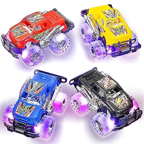 Light-Up Monster Truck Toys (2-Pack) – Push-&-Go Cars with Glowing Wheels – Birthday Gift for Toddlers, Boys & Girls Ages 3+ – Durable Friction-Powered Trucks – Batteries Included - Image 1