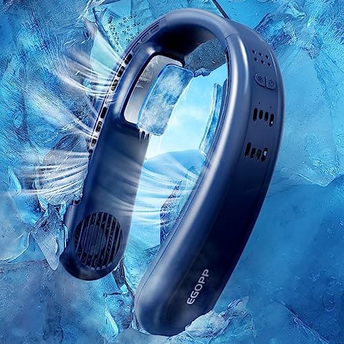 1S Cool Down 30°F Neck Fan with Double Semiconductor Coolers, 360° Surrounded Personal Fans Air Conditioner that Blow Cold Air, 8H lasting Portable Fan with 3 Speed, Gifts for Men Women Outdoor Travel - Image 1