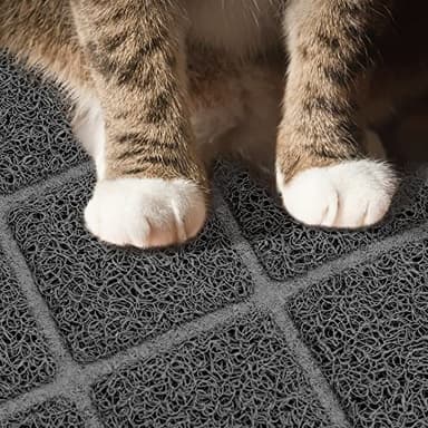 Niubya Premium Cat Litter Mat, Litter Box Mat with Non-slip and Waterproof Backing, Litter Trapping Mat Soft on Kitty Paws and Easy to Clean, Cat Mat Traps Litter from Box - Image 4