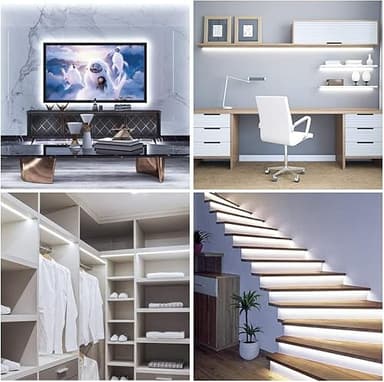 Govee 32.8ft White LED Strip Lights, 6500K Dimmable LED Light Strip with Control Box, Bright 600 LEDs, Daylight White Lights for Mirror, Under Cabinet, Living Room, Study, Wardrobe, 2 Rolls of 16.4ft - Image 7