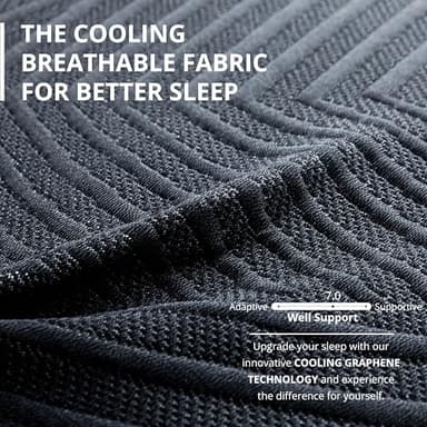 EGOHOME 14 Inch King Size Memory Foam Mattress for Back Pain, Cooling Copper Gel Bed in a Box, Foam Made in USA, CertiPUR-US Certified, Therapeutic Medium Firm, 76x80x14 Black - Image 3