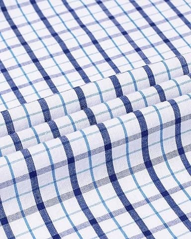 Alimens & Gentle Men's Plaid Button Down Shirts Cotton Long Sleeve Dress Shirts Regular Fit Gingham Shirts - Image 6