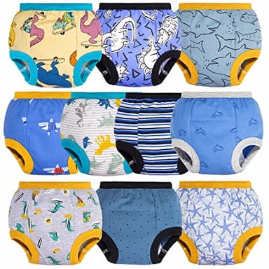 BIG ELEPHANT Baby Boys' 10 Pack Toddler Potty Training Pants 100% Cotton Underpants, 5-6Y - Image 1