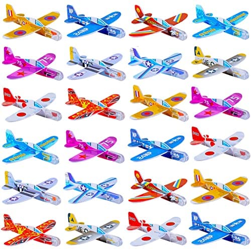 Manmel 50 Pcs Foam Gliders Planes Toys for Kids, Paper Airplane, Party Favors Goodie Bag Stuffers, Outdoor Flying Toys, Bulk for Classroom Prizes Boys and Girls - Image 1