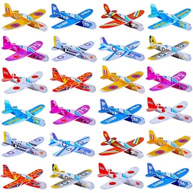 Manmel 50 Pcs Foam Gliders Planes Toys for Kids, Paper Airplane, Party Favors Goodie Bag Stuffers, Outdoor Flying Toys, Bulk for Classroom Prizes Boys and Girls - Image 1
