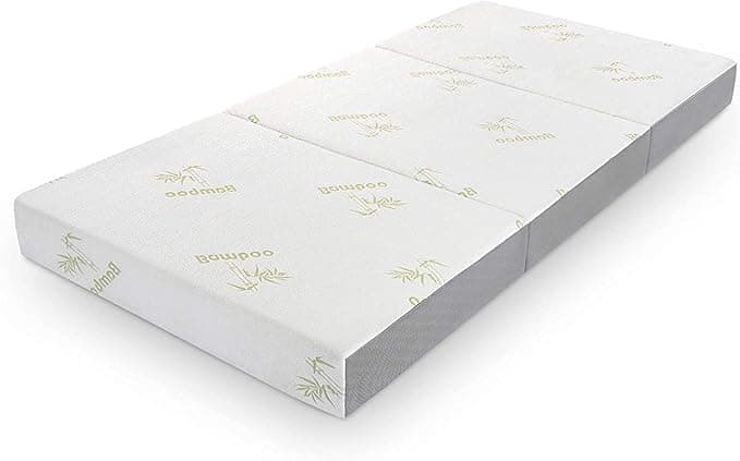 Inofia Twin Folding Mattress, 6 Inch Trifold Memory Foam Mattress with Ultra Soft Removable Cover, Non-Slip Bottom & Breathable Mesh Sides, Foldable & Portable - Twin Size (78" x 38" x 6" - Image 1