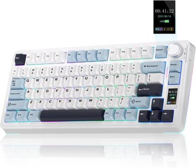 AULA S75 PRO Wireless Mechanical Keyboard with Screen&Knob, 75% Hot Swappable Gaming Keyboard with Pre-lubed Switches, RGB Backlit, PBT Keycaps Creamy Sounding Pc Gaming Keyboards - Image 2