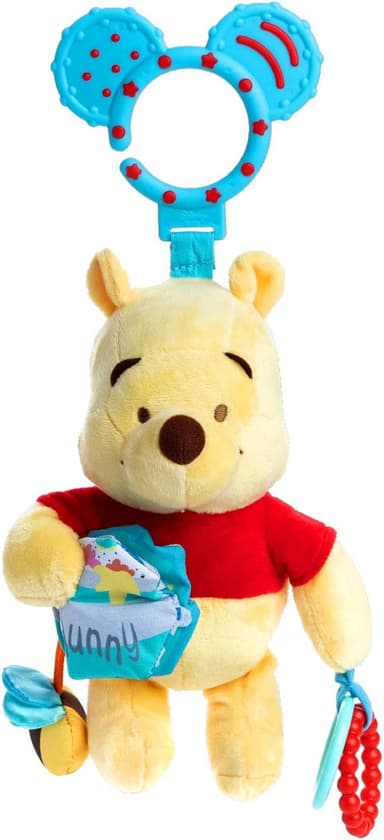 KIDS PREFERRED Disney Baby Winnie The Pooh Multi Sensory Activity Toy with Teethers, Crinkle Textures, and Clip for On The Go Fun for Infant and Baby Boys and Girls - Image 2