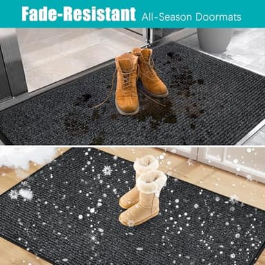 Azadx 2'x4' Indoor Outdoor Door Mat Heavy Duty Front Door Mat Ultra Absorbent Muddy Dirt Resist Welcome Door Mats Non-Slip Backing Entrance Mat for Home Commercial Outdoor Entrance Floor Mat - Image 6