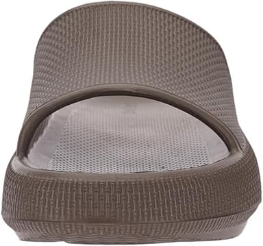 BRONAX Slides for Women and Men Pillow Slippers House Home Summer Garden Spa Bathroom Sandals Comfy Cushioned Thick Sole 40-41 Chocolate - Image 3