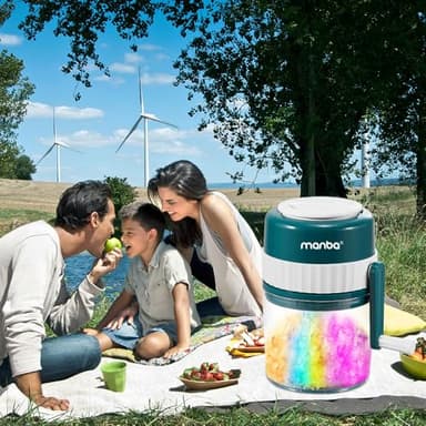MANBA Ice Shaver and Snow Cone Machine, Premium Portable Ice Crusher with Free Ice Cube Trays - BPA Free - Image 4