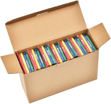 Madisi Crayons Bulk Pack, Regular Size, 4 Colors, 150 Packs, 600 Count - Image 1