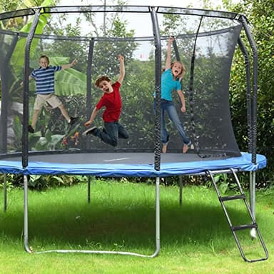 HBTower Trampoline Ladder with Horizontal and Wide Steps, Universal Hook, UV Treated Steel, 220 lbs Capacity Trampoline Accessories for Children Kids - Image 6
