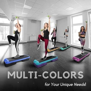 Yes4All Adjustable Workout Aerobic Exercise Step Platform Health Club Size with 4 Adjustable Risers Included and Extra Risers Options - Green Black - Image 5