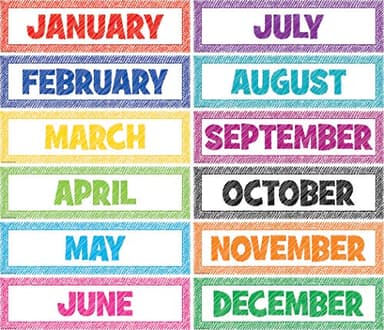 Teacher Created Resources Scribble Monthly Headliners (TCR3425) - Image 1