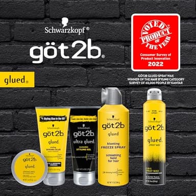Got2B Glued Styling Spiking Hair Gel 2 - 6 oz tubes + 1 Travel 1.25 oz tube - Image 3