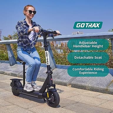 Gotrax Eclipse Ultra Saddle Electric Scooter, 20MPH, 28Miles, Adjustable Handlebar Height, Foldable, Detachable Seat, Cruise Control, Dual Suspension, LED Display, One-step Folding - Image 5