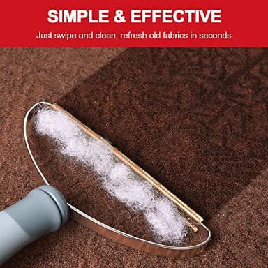 ELEMSY Pet Hair Remover, Dog Cat Hair Remover, Lint Cleaner Pro, Fur Removal Tool, Portable Carpet Scraper, Fuzz Rollers Hairball Shaver Brush for Carpets, Car Mat, Couch, Pet Bed, Furniture & Rug - Image 7