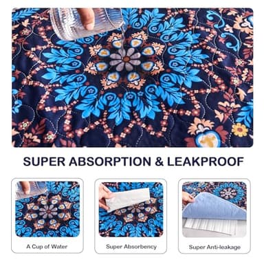 Qeils Reusable Puppy Pads, Washable Pee Pads Super Absorbent Dog Training Pads, Non-Slip Leakproof Wee Wee Pads for Crate, Floor, Potty Pads Feeding Mat Dog Pee 2 Pack 18"x24" - Image 3