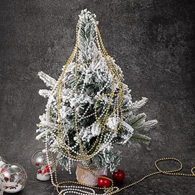 YoungJewl 6mm Crafts Faux Pearl Beads Garland Pearl Bead Roll Strand of Pearls to Decorate Floral Centerpieces Wedding Party Favor Christmas Tree(82 Feet White) - Image 7