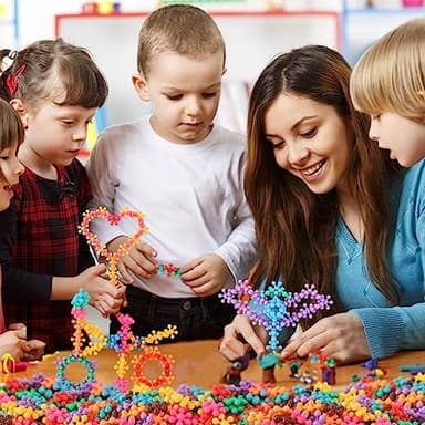 TOMYOU 200 Pieces Building Blocks Kids STEM Toys Educational Discs Sets Interlocking Solid Plastic for Preschool Boys and Girls Aged 3+, Safe Material Creativity - Image 7