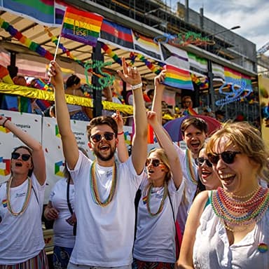 EOBOH Pride Beads Stuff, LGBTQ Necklace Accessories,100PCS 6 Kinds of LGBTQ Metallic Beads Necklaces Bulk, Gay Lesbian Pride Necklace, Costumes Decor for Pride Month Parade Throws Party Favors - Image 6